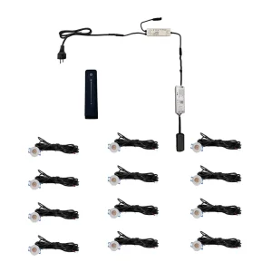 Tuya WiFi Smart Spotlight 12pcs Set with Remote Control IP65 12V Recessed Spot Kits for Outdoor Garden Aluminum Veranda