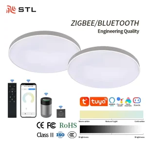 Tuya Zigbee Commercial Smart Aluminum 3000k 6000k Slim LED Ceiling Light Square Two Color LED Ceiling Light