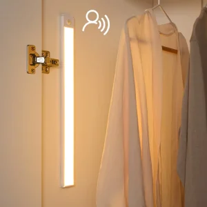 Type C Charging 800mAh 3W Modern LED Plastic Strip Cabinet Light with Motion Sensor for Closet Staircase up