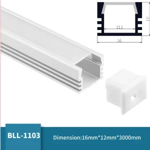 U Shape 1103 Model 6063 Aluminium Profiles LED Housing for Home Staircase Project