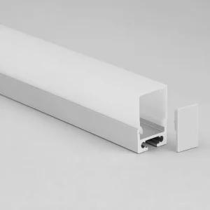 U Shape LED Aluminum Channel Surface Mounted Profile With Diffuser Cover End Cap Strip Light Home Cabinet OEM