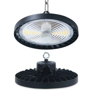 UFO Black Housing Durable Canopy Slim Industrial Lamp 3CCT LED Round High Bay Light 100W 150W 200W 250W