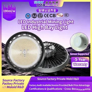 UFO High Bay LED Light 100W 150W 240W Long-Life Energy Savings Highbay Lamp for Warehouse Industrial Factories Garages Stadium