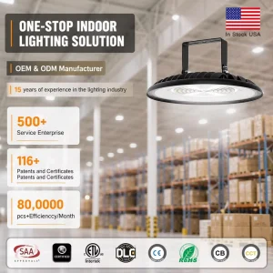 UFO High Bay LED Light 150W 200W Long-Life Energy Savings Highbay Lamp for Warehouse Industrial Factories Garages Stadium