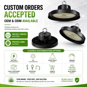 UFO LED High Bay Light 150W IP65 Waterproof Commercial Industrial Lighting Garage Hanging Lamp Warehouse LED Highbay Light