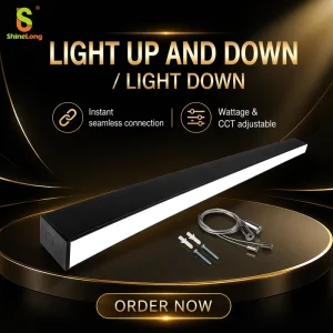 UGR<19 Commercial Lighting 130lm W Linear Light CCT Wattage AdjustableLed Suspended Linear Light