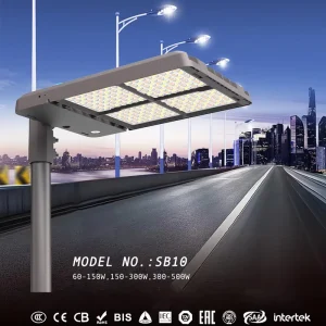 UL DLC Certified 300W LED Streetlights 163lm/w 4000K Color Temperature for Road Lighting