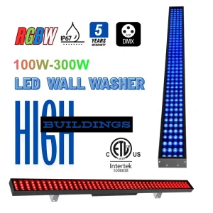 UL ETL CETL Listed Modern 100W 120W 150W 200W 300W DMX RDM Wireless Wifi RGB RGBW Color Changing Tall Building LED Wall Washer