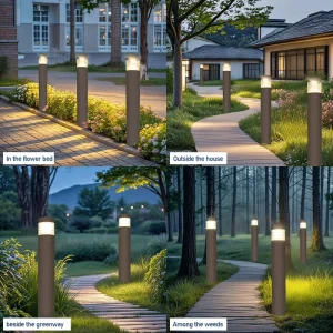 UL FCC Aluminum Waterproof IP65 14W 19W 24W External LED Lawn Walkway Garden Path Outdoor Pathway Bollard Lights