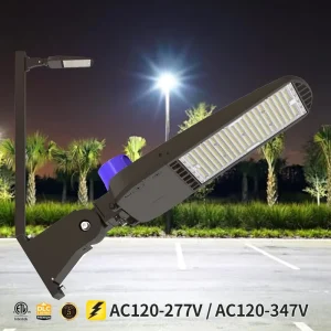 US Stock LED Shoebox Light 180W 240W 300W Adjustable Watt 3CCT Selectable IP65 Outdoor Parking Lot Street Shoe Box Lamp