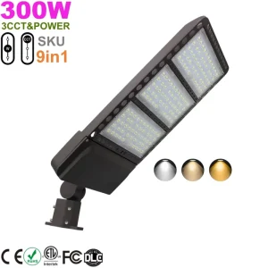 USA Canada ETL CETL DLC Aluminum Street Light Led Outdoor IP66 300W Parking Lot Led Light