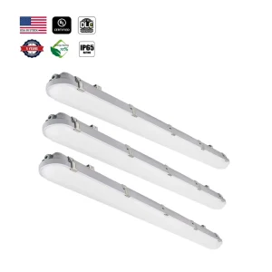 USA Stock IP66 ETL FCC 50W 100W Vapor Triproof Batten Light Led Flat Tri Proof Batten for Warehouse Food Dust Factory