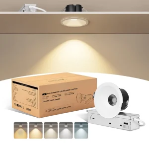 USA Stock White Recessed Round COB Downlight Anti Glare 3 Inch 12W Metal Downlight Led Ceiling Light for Hotel Living Room