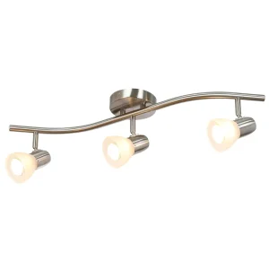 USA Warehouse Flexible Gu10 Brushed Nickel Commercial Track Lighting Ceiling Surface Mounted Focus Light for Shop