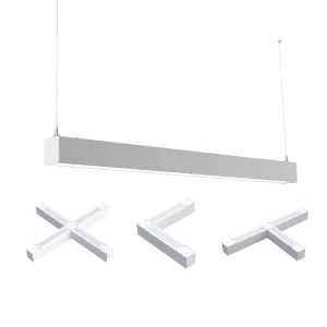 USA in Stock Linkable UL/DLC 2FT 4FT 8FT 3CCT Suspended Strip Tube Light Lamp Pendant LED Batten Linear Light