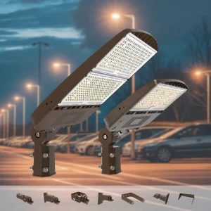 USA in Stock Parking Lot Light Fixture 150W LED Area Light 3Power Adjustable LED Street Light for Warehouses