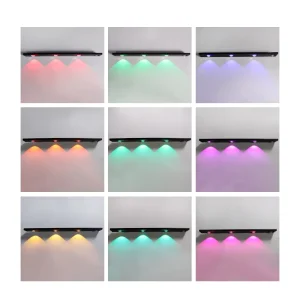 USB Magnetic Wireless RGB Led Under Cabinet Lights Rechargeable Closet Wall Light With Sensor Indoor for Bedroom