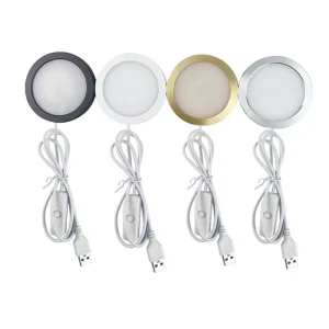 USB RGB LED Under Cabinet 3D Print Puck Light Remote Control Shelf Lighting LED Light Base