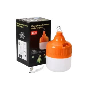 USB Rechargeable LED Emergency Light Outdoor Camping Style Bulb for Home Power Outages Night Market Street Stall ABS PC IP65