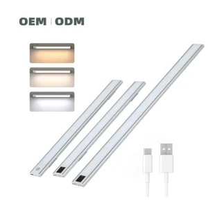 USB Rechargeable LED Modern Closet Lamp Bar Indoor Kitchen Cabinet Light Wireless Motion Sensor Dimmable Aluminium Plastic