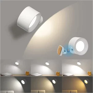 USB Rechargeable LED Wall Light Modern Style Portable Night Light with Magnet for Bedroom Reading Cabinet Lighting