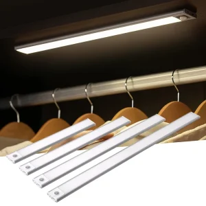 USB Rechargeable Magnetic Wall Motion Sensor Night Lamp Warodrobe Light Under Led Cabinet Lights