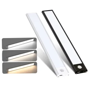 USB Rechargeable PIR Motion Sensor Night Lamp Wardrobe LED Cabinet Lights Wireless Kitchen Under Closet Cabinet Light
