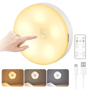 USB Rechargeable Wireless CCT LED Cabinet Light Dimmable Remote Control Night Light for Closet Kitchen Modern for Living Room