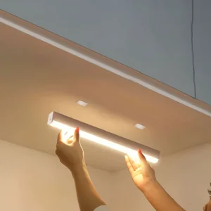 USB Rechargeable Yellow PC Crystal LED Under Cabinet Light with European Design for Kitchen Wardrobe Bedroom