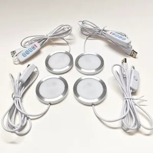 USB Ultra Thin Aluminum Alloy 5V Low Voltage LED Cabinet Light for Wine Cabinet Downlight with Remote Control Dimmable Feature