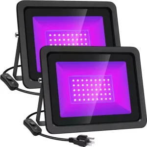 UV 395nm ETL 100W Flood Light Indoor IP66 Waterproof LED Lamp 198 242V Stage Home Curing Portable Aluminum Alloy 3 Year