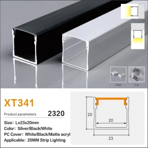 Ultra Modern Anodized Square Aluminum Alloy Linear Light Strip Silicone Strip Transforms Ceiling Wall Panels Replaces Pendant