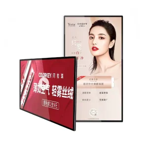 Ultra Narrow Bezels 4K LCD Advertising Player Indoor Android Digital Menu Board High Brightness Anti-Glare Shopping Mall