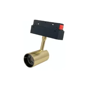 Ultra Slim 20mm Antique Copper Finish Golden LED Track Light with Safety Buckle for Modern Office and Commercial Design