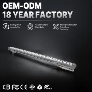 Ultra Slim 26mm DC24V IP65 Architectural LED Wall Washer Light 12W 1000mm for Building Facade Contour Line CXL JK12 M1 C1