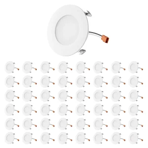 Ultra Slim 4 Inch 9W Round Metal Body CRI90+ Dimmable Indoor Home Office Retrofit Ceiling Can Lighting