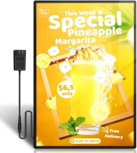 Ultra Slim A4 Glass Led Menu Board Outdoor with Aluminum Frame for Cinemas and Shops Advertising Light Boxes