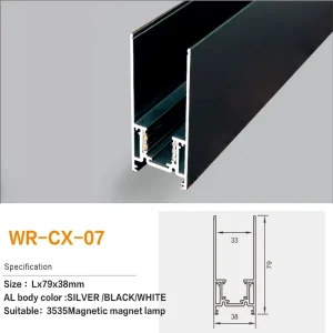 Ultra Slim Aluminum Alloy Recessed Magnetic Track Rail Anodized Surface Pre Embedded Drywall Ceiling Ultra Narrow Flush Linear