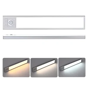 Ultra Slim LED Cabinet Light Motion Sensor Under Wardrobe Light 1800mAh Rechargeable Wireless Closet Night Light for Kitchen