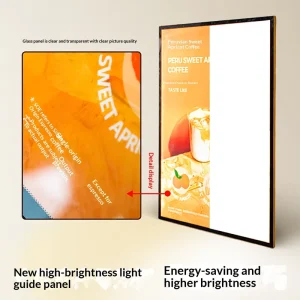 Ultra Slim LED Light Box Rectangle Display Hanging Installation Backlit Advertising Posters Banners Aluminum Frame