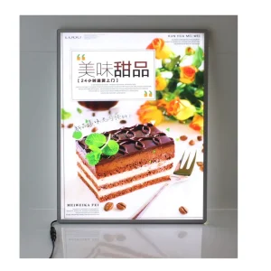 Ultra Slim LED Light Box Wall Mounted Single Double Sided Custom Size Advertising Light Box for Shop Mall Store