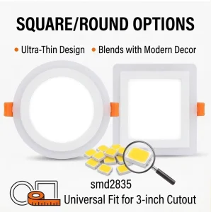 Ultra Slim RGB LED Panel Ceiling Light Color Changing Modern Square Recessed Surface Mounted Lamp for Home Decor