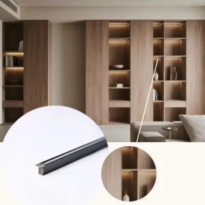 Ultra Slim Recessed LED Cabinet Light 6mm Groove Aluminum Profile with Plastic Shade for Closet Furniture Lighting YB1018-0