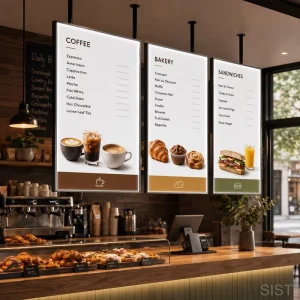 Ultra Slim Waterproof LED Menu Light Box for Restaurant Cafe and Coffee Wall Mounted Advertising Menu Board Lightbox