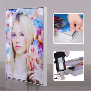 Ultra Thin 17mm SEG Light Box Frameless No Lighting Tension Fabric Display Wall Mounted Advertising Light Box Custom Size