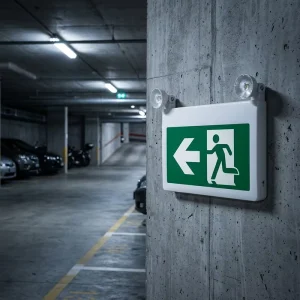 Ultra Thin 220V LED Home Emergency Exit Sign CE Certified SMD Light Escape Route Lighting 30M 24M Emergency Lights