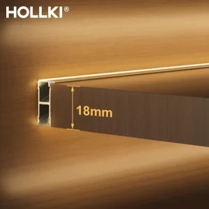 Ultra-Thin Aluminum LED Cabinet Lights Plastic Shade High CRI 95 Modern Design 19mm Board Motion Sensor Dimmable for Kitchen Use