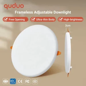 Ultra Thin Commercial Lighting Round Frameless Mall Hotel Home 9W 15W 24W 36W Ceiling Recessed LED Down Lamp