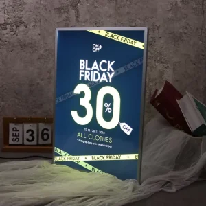 Ultra Thin LED Light Box A4 Photo Poster Menu Board Frame Food Display for Restaurant
