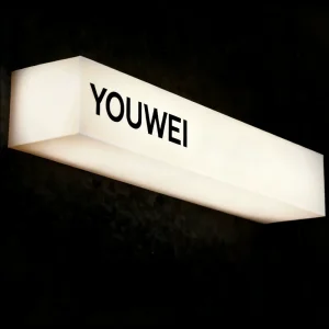 Ultra-Thin LED Light Box for Modern Brand Promotion Rectangle Hanging Display with Bright Lighting Aluminum Frame